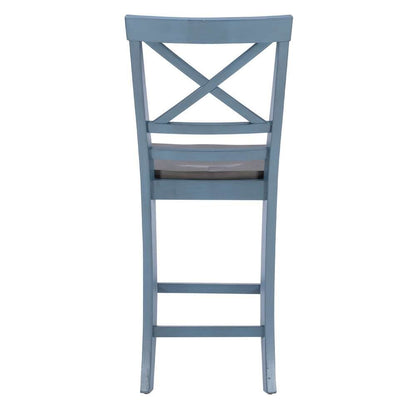 Powell Company - Aliza Counter Stools, Blue (Set of 2) - D1519LD23BLUCS veiw 5