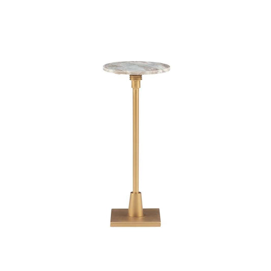 Powell Company - Amyn Adj Drink Table Gold With Sandy Marble - D1462A21G veiw 2