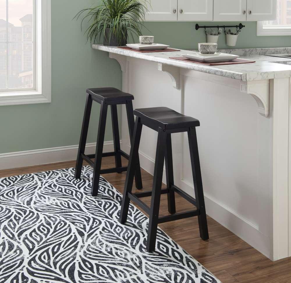 Powell Company - Antique Black With Sand Through Terra Cotta Bar Stool - 502-431 veiw 5