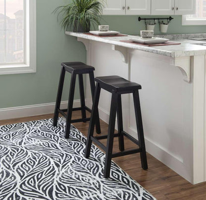 Powell Company - Antique Black With Sand Through Terra Cotta Bar Stool - 502-431 veiw 5