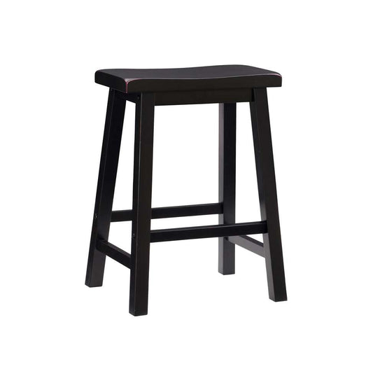 Powell Company - Antique Black With Sand Through Terra Cotta Counter Stool - 502-430 veiw 1