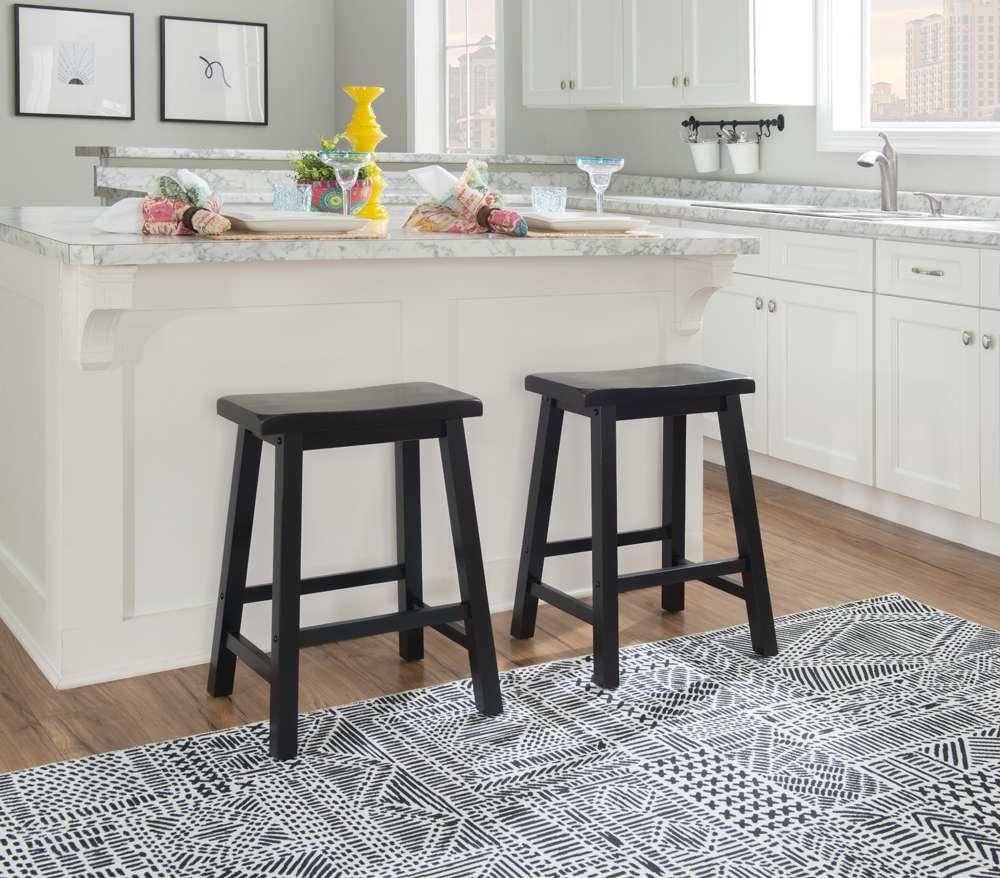 Powell Company - Antique Black With Sand Through Terra Cotta Counter Stool - 502-430 veiw 5