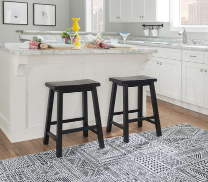 Powell Company - Antique Black With Sand Through Terra Cotta Counter Stool - 502-430 veiw 5
