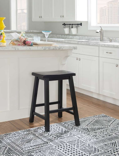 Powell Company - Antique Black With Sand Through Terra Cotta Counter Stool - 502-430 veiw 6