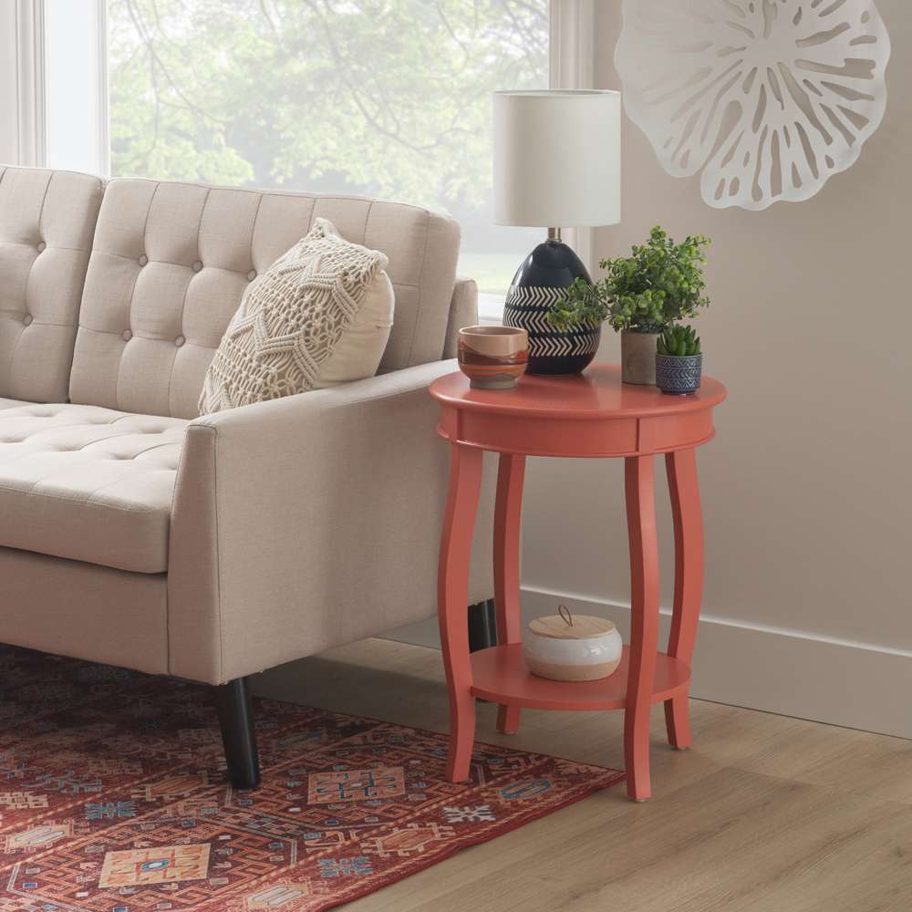 Powell Company - Aura Side Table Coral - D1359A20C veiw 4