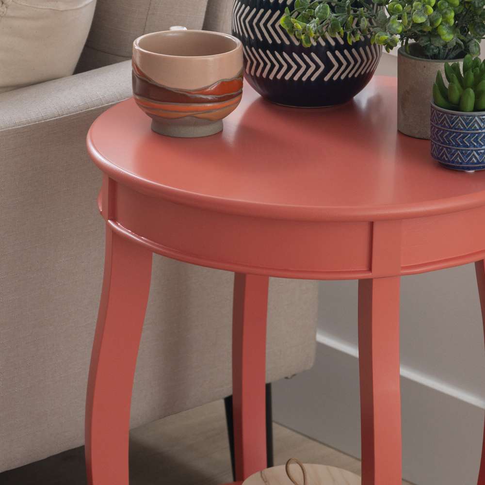 Powell Company - Aura Side Table Coral - D1359A20C veiw 5