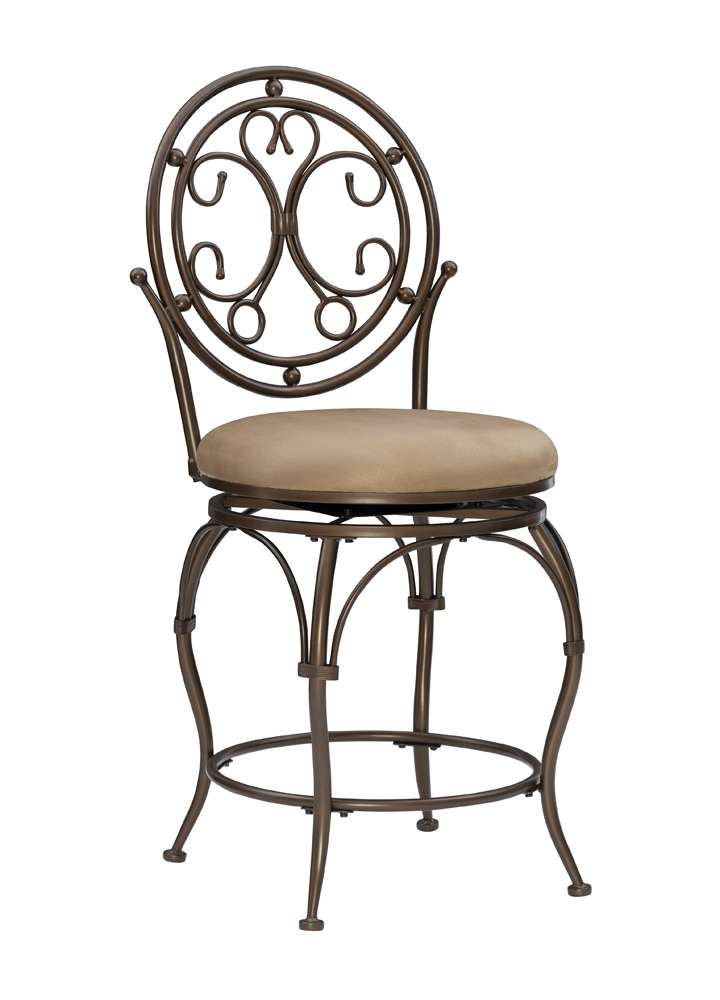 Powell Company - Baila Big And Tall Scroll Circle Back Barstool - 586-726 veiw 1