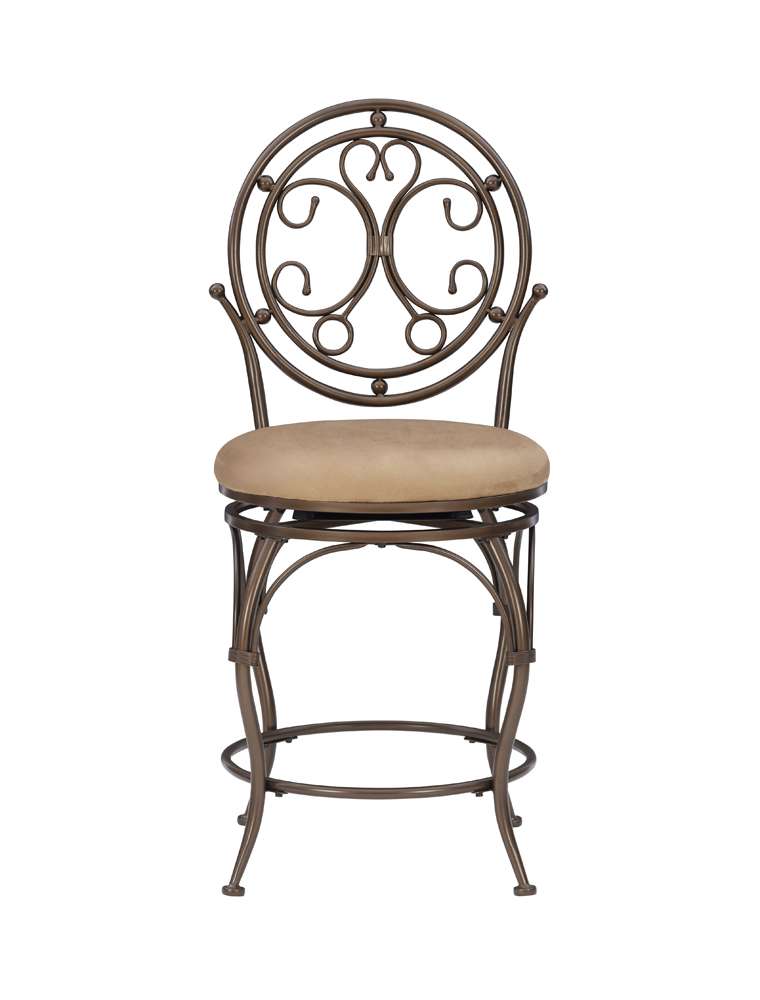 Powell Company - Baila Big And Tall Scroll Circle Back Barstool - 586-726 veiw 2