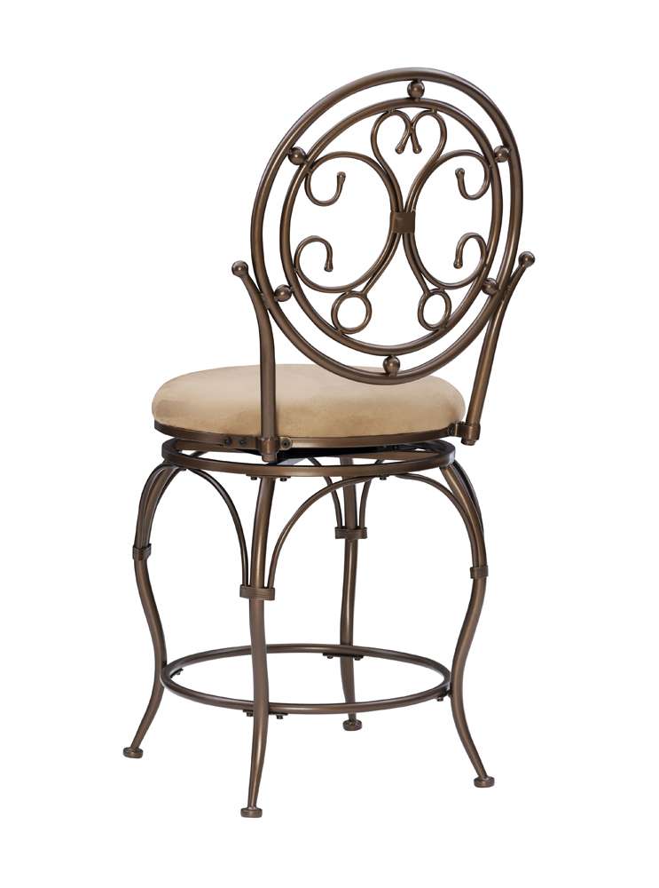 Powell Company - Baila Big And Tall Scroll Circle Back Barstool - 586-726 veiw 4