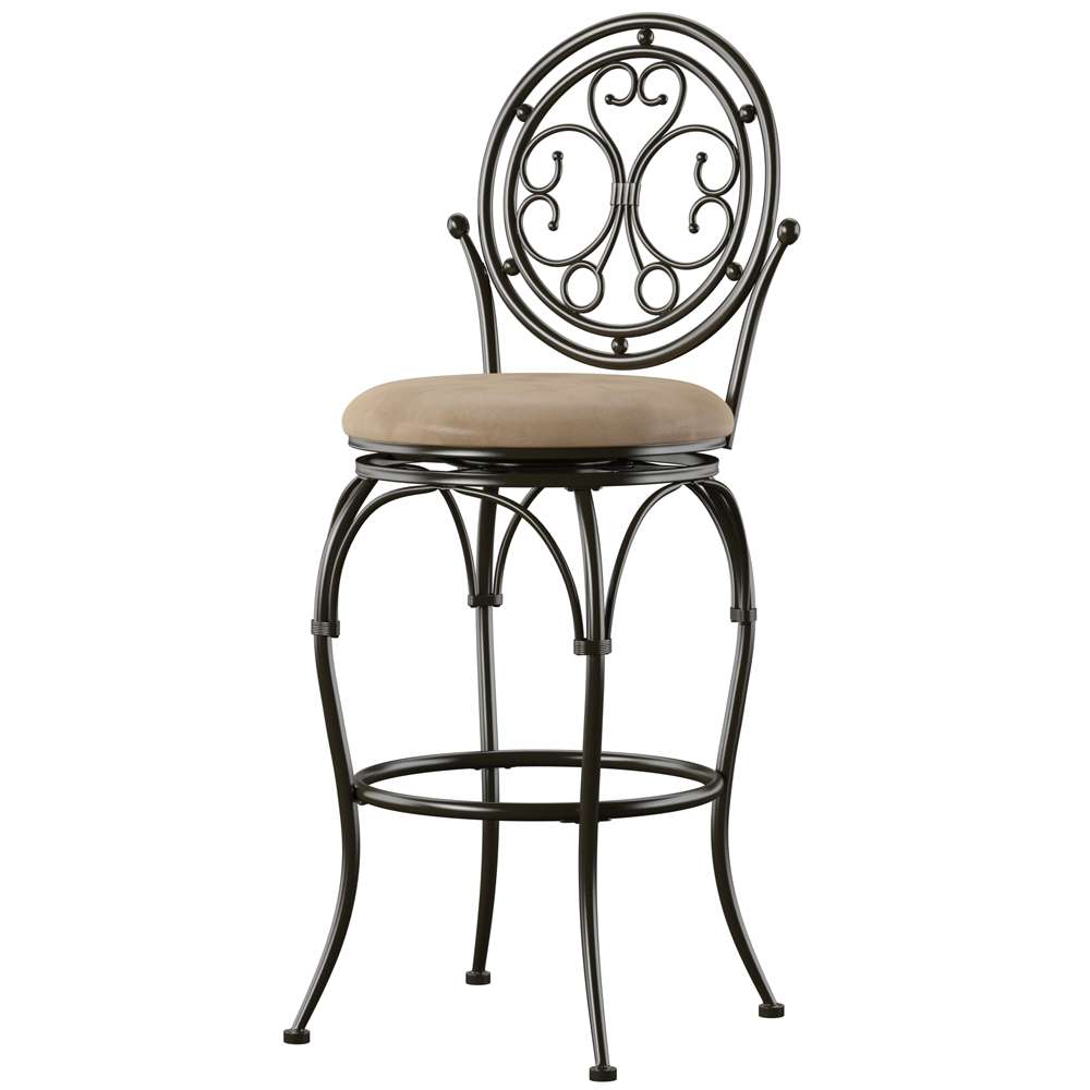 Powell Company - Baila Big And Tall Scroll Circle Back Barstool - 586-847 veiw 6