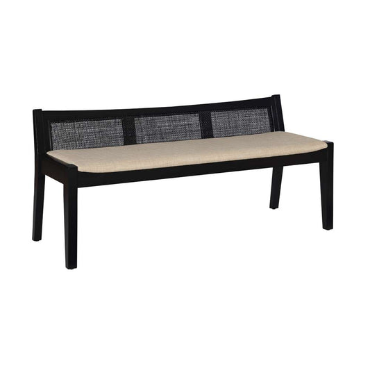 Powell Company - Bauer Cane Bench Black - D1277S19BL veiw 1