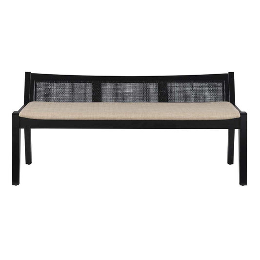 Powell Company - Bauer Cane Bench Black - D1277S19BL veiw 2