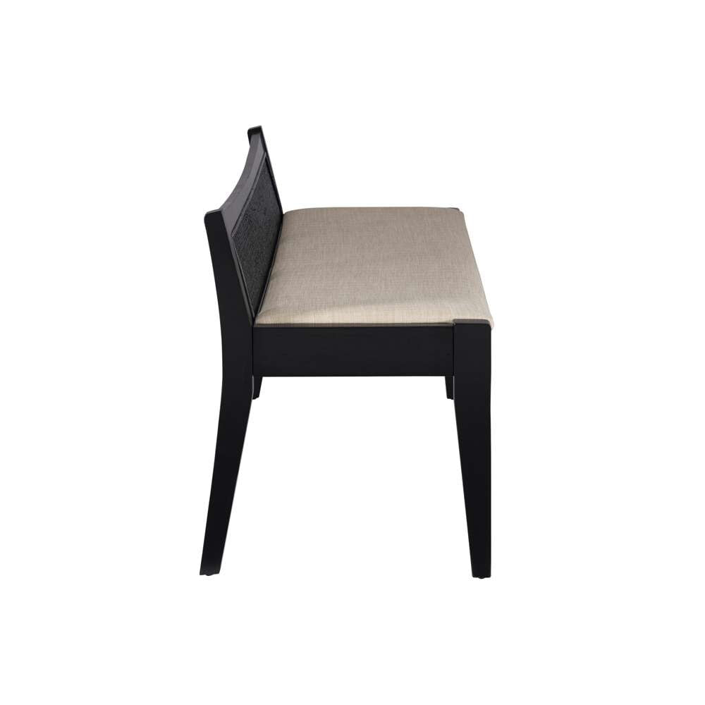 Powell Company - Bauer Cane Bench Black - D1277S19BL veiw 3