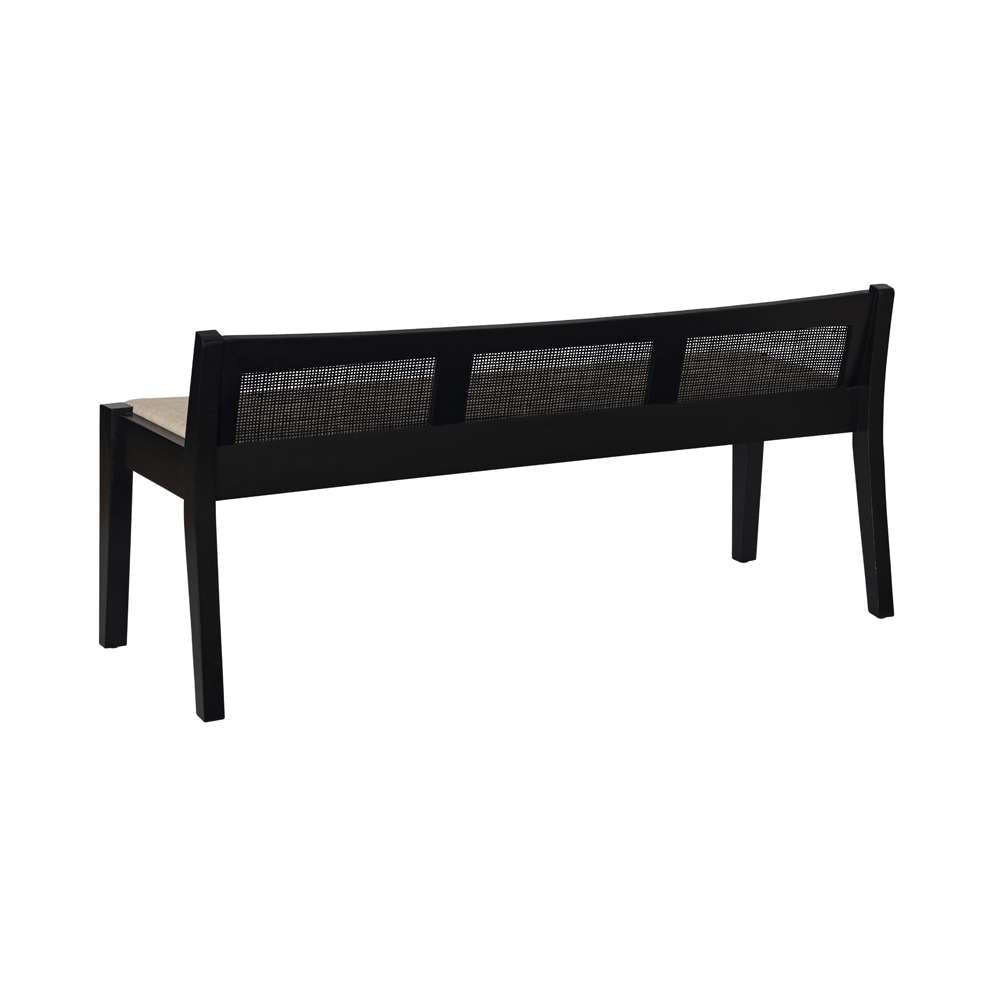 Powell Company - Bauer Cane Bench Black - D1277S19BL veiw 4