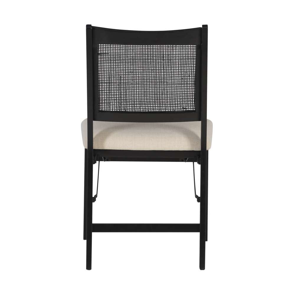 Powell Company - Bauer Cane Folding Chair, Black/Beige Cushion - D1485D22FCB veiw 5