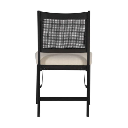 Powell Company - Bauer Cane Folding Chair, Black/Beige Cushion - D1485D22FCB veiw 5