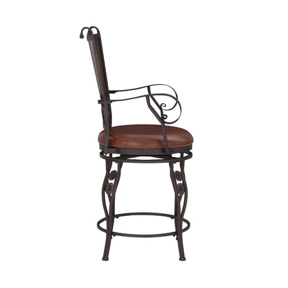 Powell Company - Beatrix Big & Tall Copper Stamped Back Counter Stool With Arms - 222-430 veiw 3