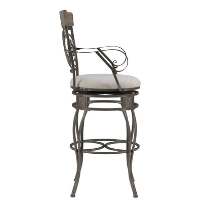 Powell Company - Beeson Big And Tall Barstool Arm Pewter - D1441B21BSPEWAR veiw 3