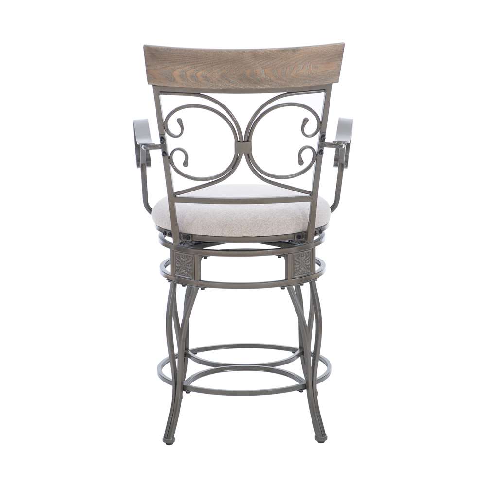 Powell Company - Beeson Big And Tall Counter Stool Arm Pewter - D1441B21CSPEWAR veiw 5