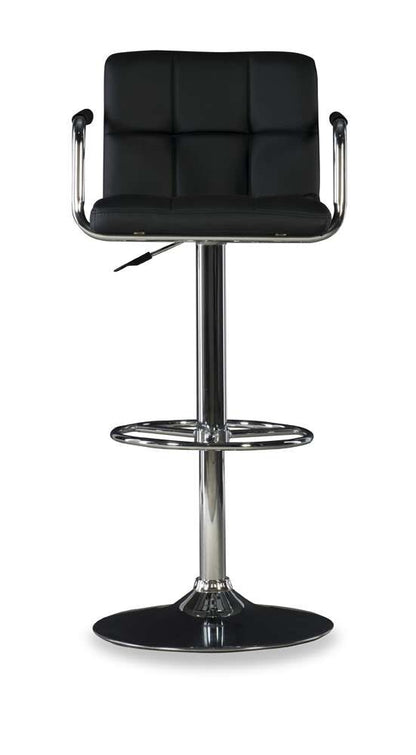 Powell Company - Black And Chrome Quilted Barstool - 171-915 veiw 2