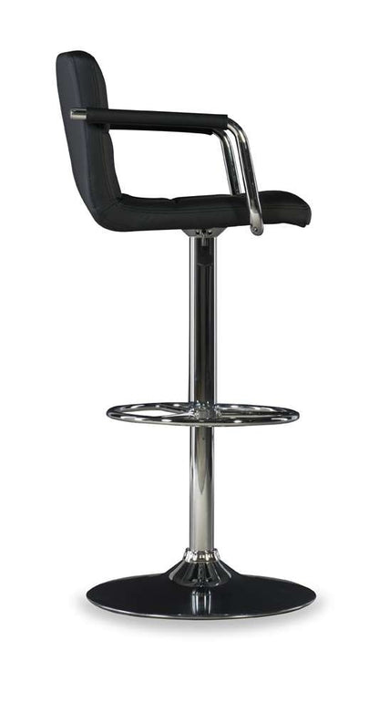 Powell Company - Black And Chrome Quilted Barstool - 171-915 veiw 3