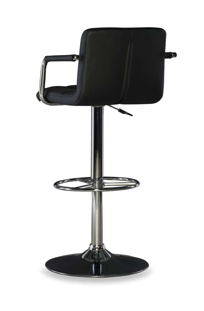 Powell Company - Black And Chrome Quilted Barstool - 171-915 veiw 4