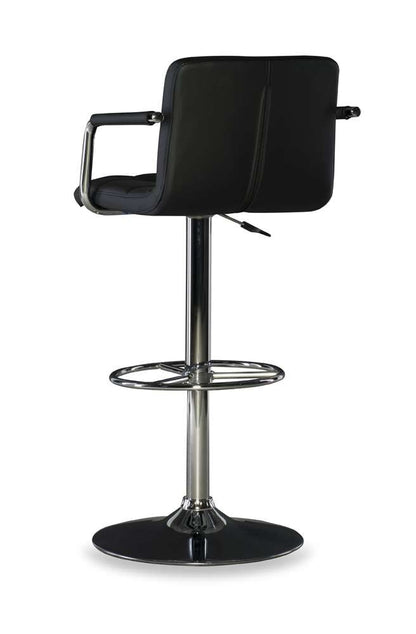 Powell Company - Black And Chrome Quilted Barstool - 171-915 veiw 4