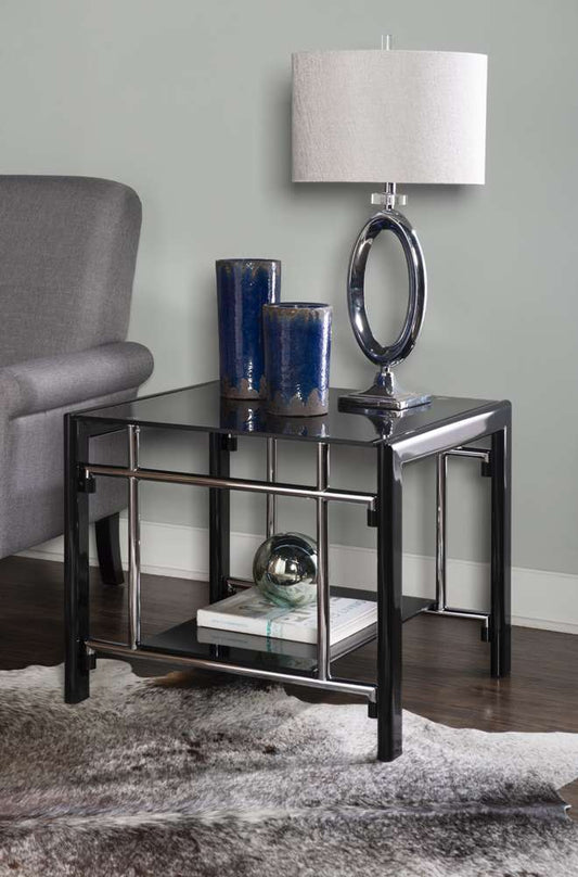 Powell Company - Black Glass End Tables (Set of 2) - 629EE veiw 1