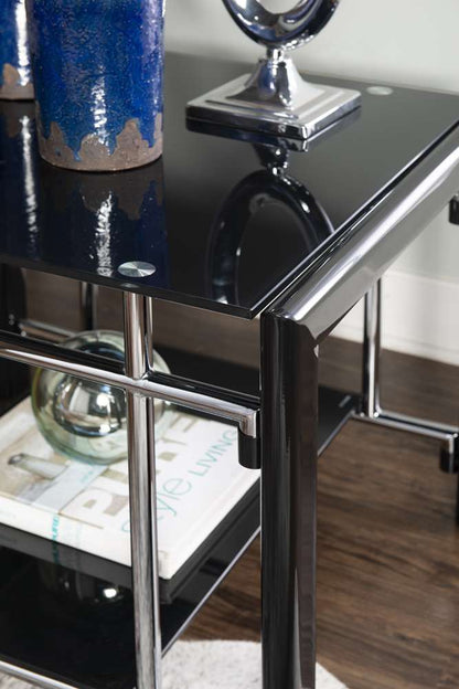 Powell Company - Black Glass End Tables (Set of 2) - 629EE veiw 4