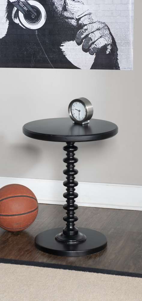 Powell Company - Black Round Spindle Table - 502-410 veiw 6