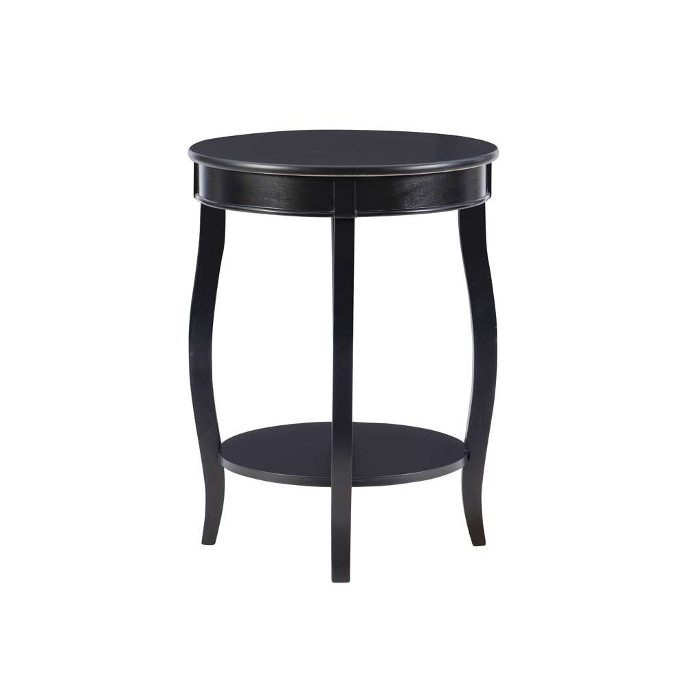 Powell Company - Black Round Table With Shelf - 528-269 veiw 3