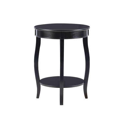 Powell Company - Black Round Table With Shelf - 528-269 veiw 3