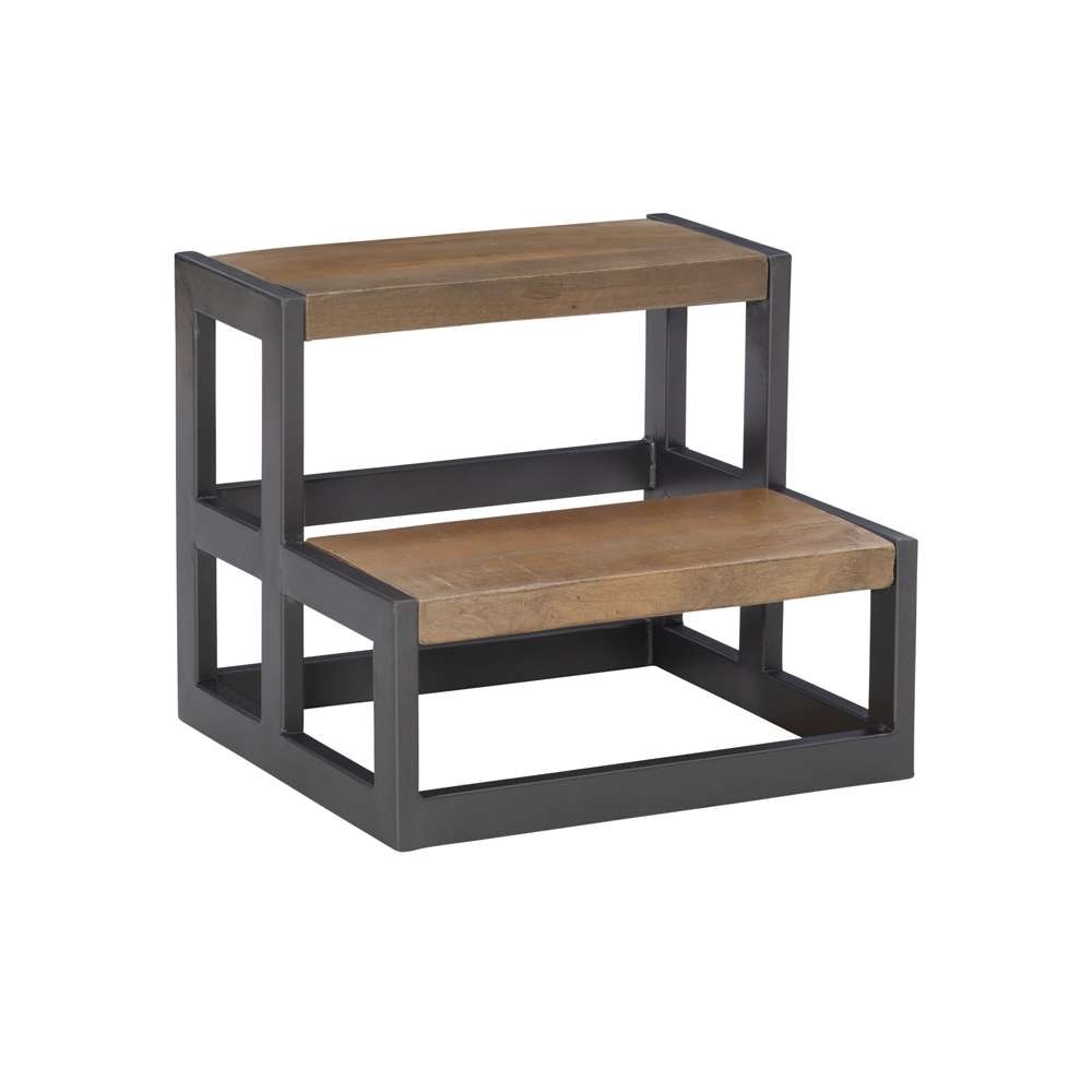 Powell Company - Blythe Wood And Metal Bed Steps Grey Pewter - D1403A21G veiw 1