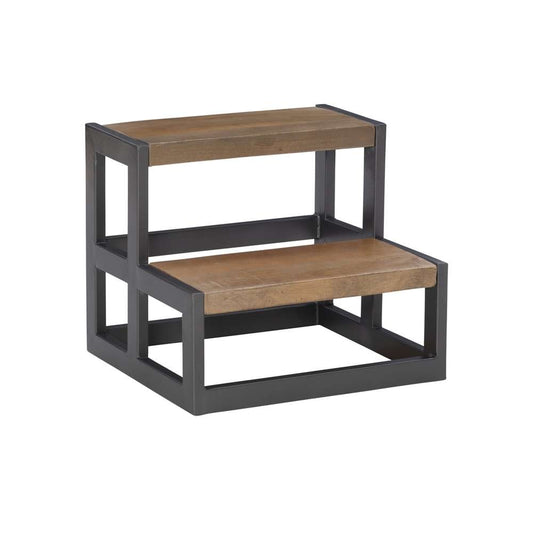 Powell Company - Blythe Wood And Metal Bed Steps Grey Pewter - D1403A21G veiw 1