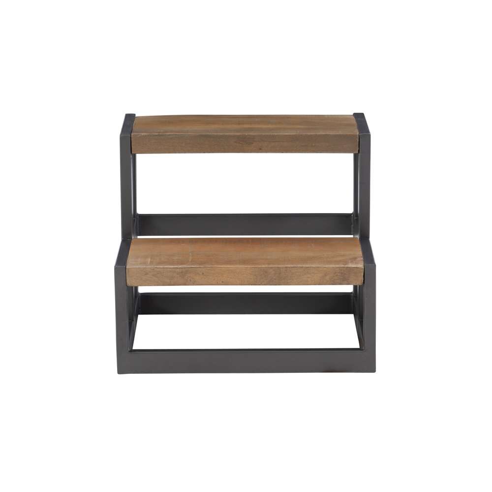 Powell Company - Blythe Wood And Metal Bed Steps Grey Pewter - D1403A21G veiw 2
