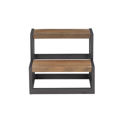 Powell Company - Blythe Wood And Metal Bed Steps Grey Pewter - D1403A21G veiw 2