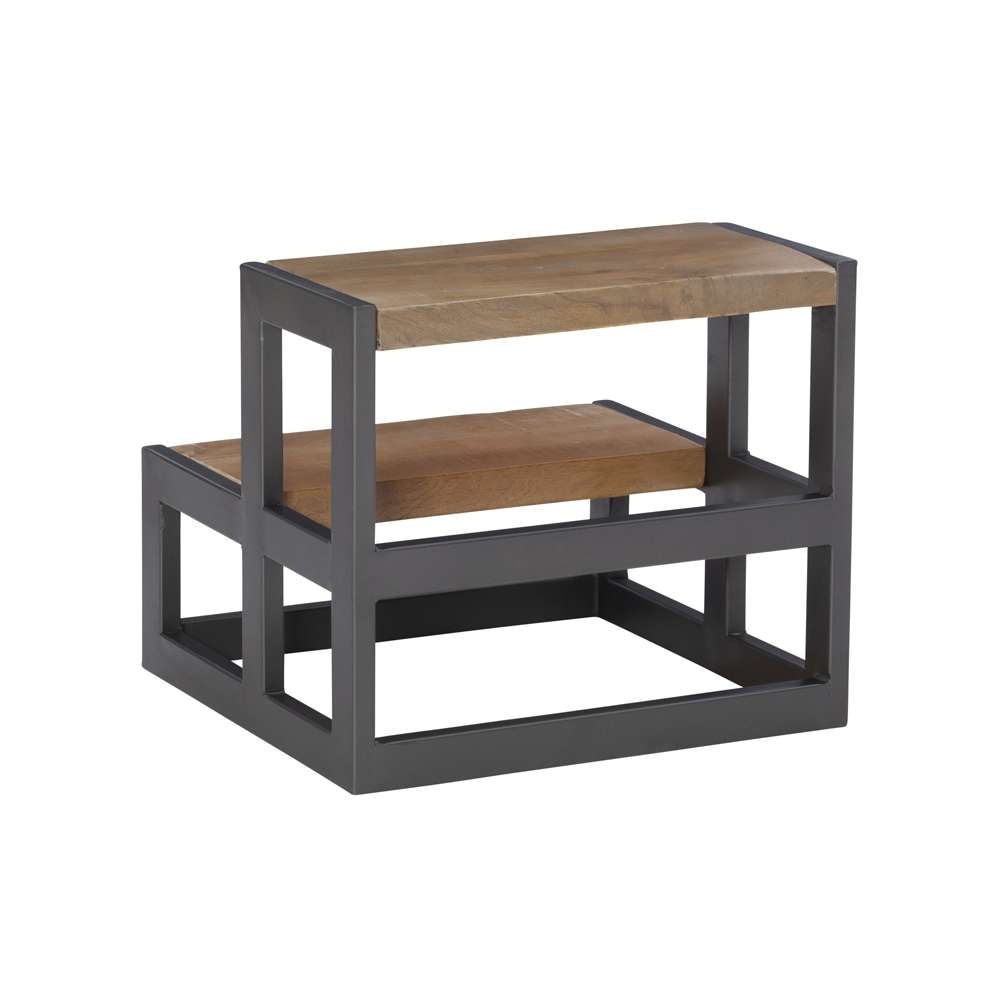 Powell Company - Blythe Wood And Metal Bed Steps Grey Pewter - D1403A21G veiw 4