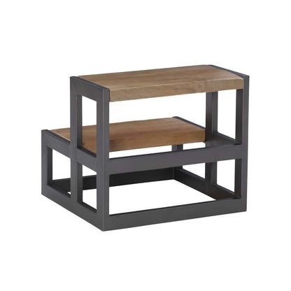 Powell Company - Blythe Wood And Metal Bed Steps Grey Pewter - D1403A21G veiw 4