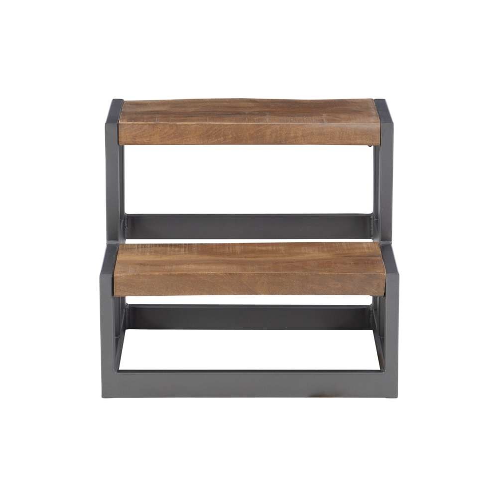 Powell Company - Blythe Wood And Metal Bed Steps Gunmetal - D1403A21 veiw 2