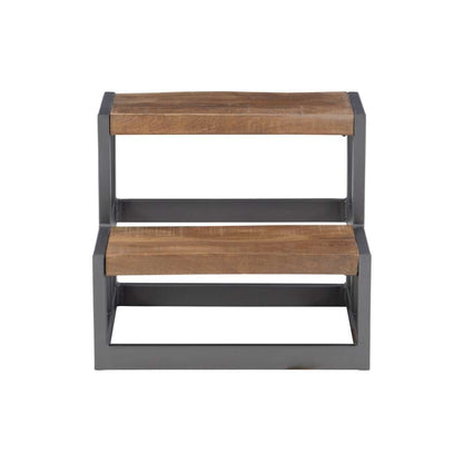 Powell Company - Blythe Wood And Metal Bed Steps Gunmetal - D1403A21 veiw 2