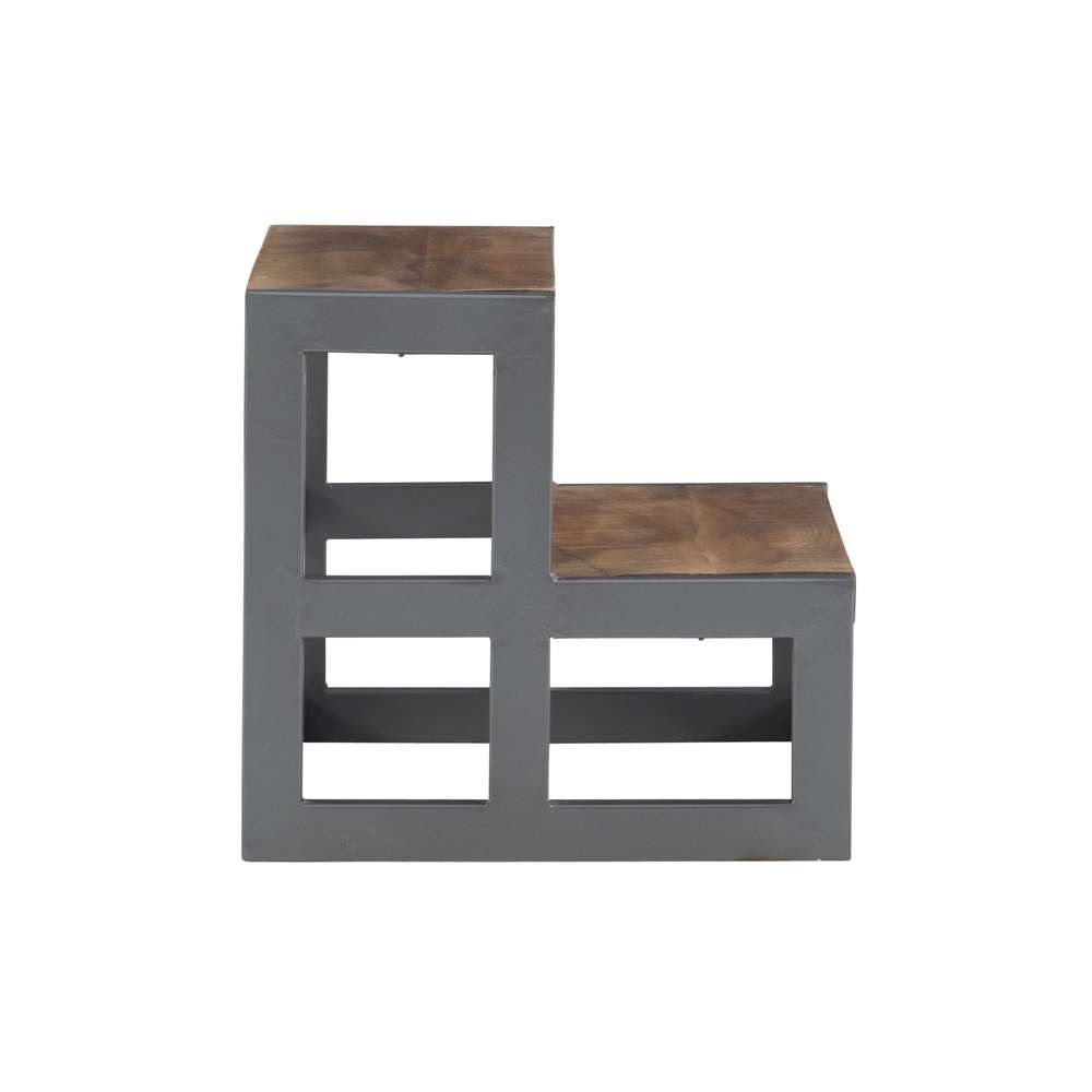 Powell Company - Blythe Wood And Metal Bed Steps Gunmetal - D1403A21 veiw 3