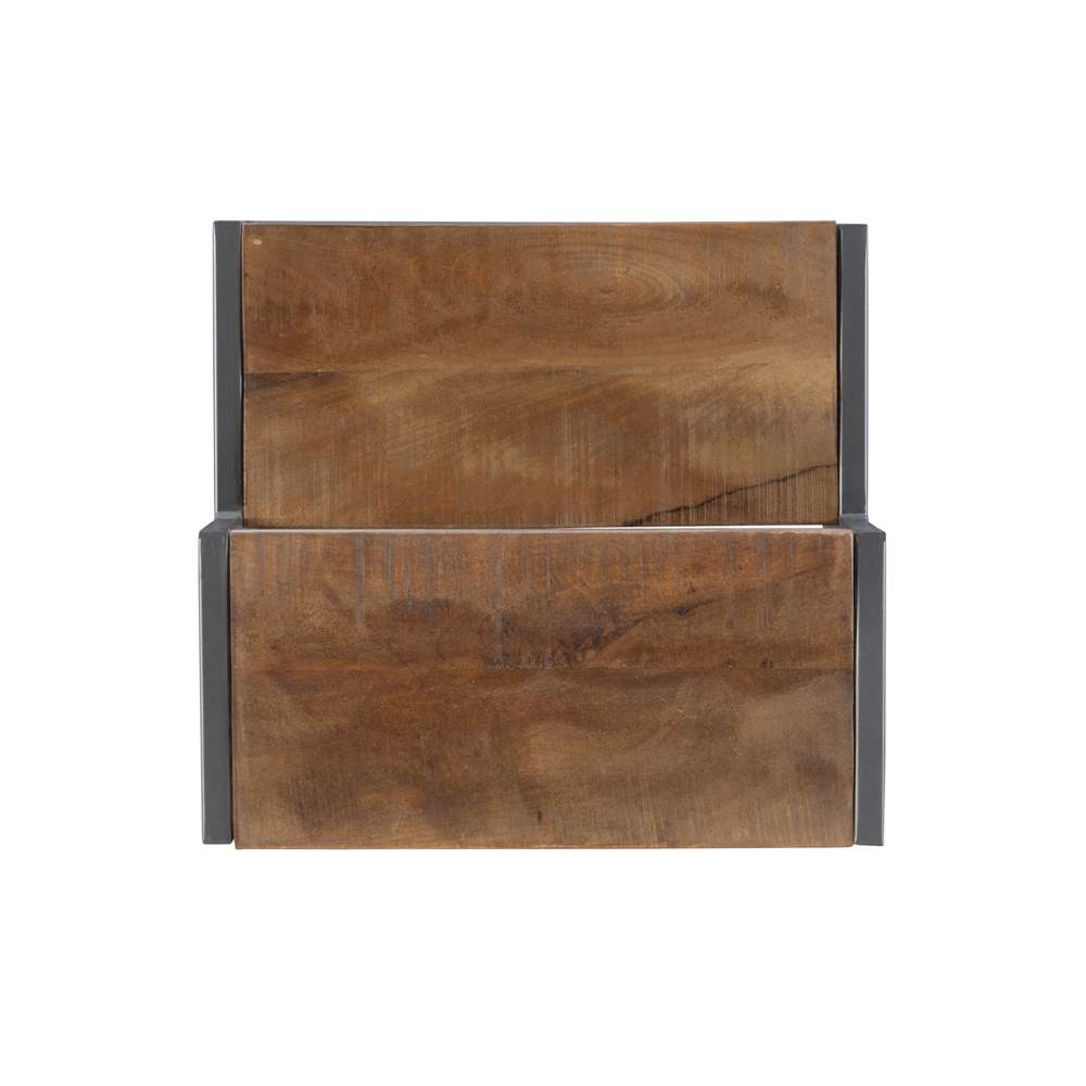 Powell Company - Blythe Wood And Metal Bed Steps Gunmetal - D1403A21 veiw 6