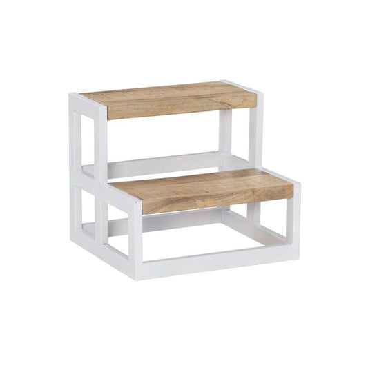 Powell Company - Blythe Wood And Metal Bed Steps White - D1403A21W veiw 1