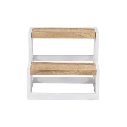 Powell Company - Blythe Wood And Metal Bed Steps White - D1403A21W veiw 2