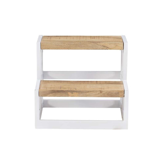 Powell Company - Blythe Wood And Metal Bed Steps White - D1403A21W veiw 2