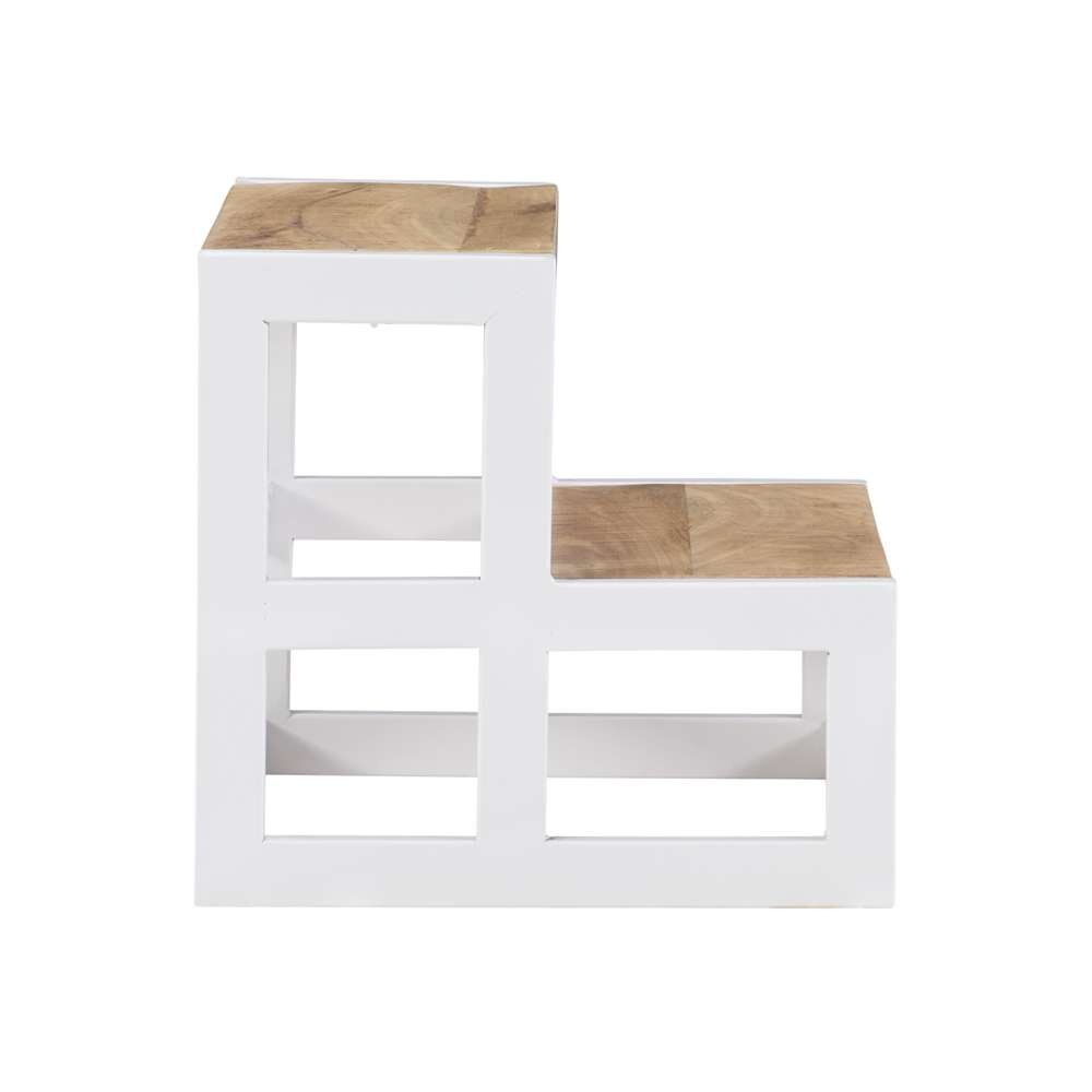 Powell Company - Blythe Wood And Metal Bed Steps White - D1403A21W veiw 3
