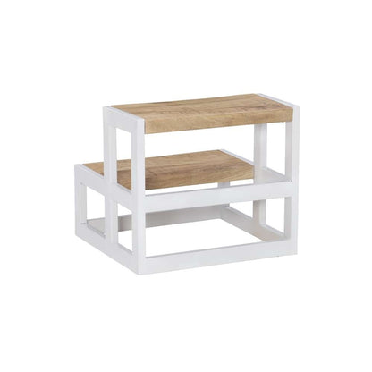 Powell Company - Blythe Wood And Metal Bed Steps White - D1403A21W veiw 4