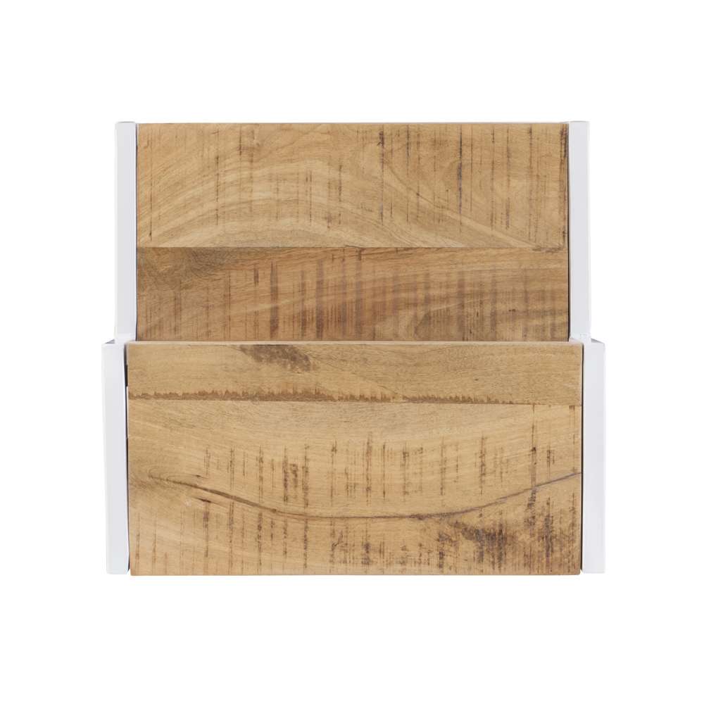 Powell Company - Blythe Wood And Metal Bed Steps White - D1403A21W veiw 6