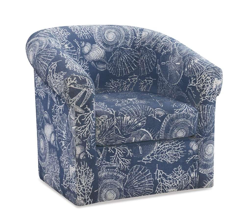 Powell Company - Bonnie Swivel Club Chair, Coastal - D1209S19 veiw 1