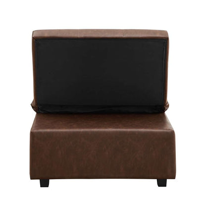 Powell Company - Boone Sofa Bed, Brown Faux Leather - D1099S17BP veiw 3